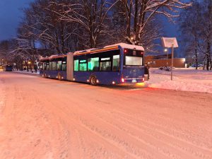 На улицах Клайпеды – первый удлиненный электробус