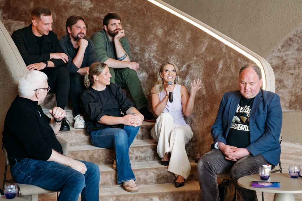 Miuziklo „Mamma Mia!“ kūrybinė komanda. Indrės Pix nuotr.