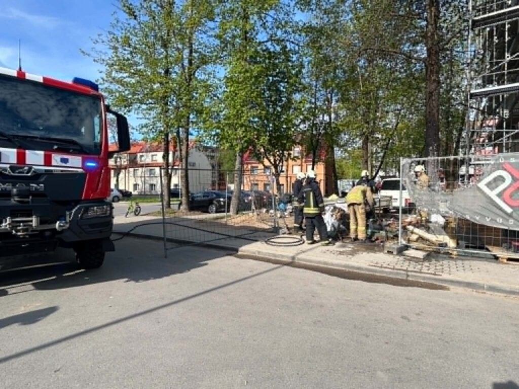 Gaisras Rumpiškės gatvėje