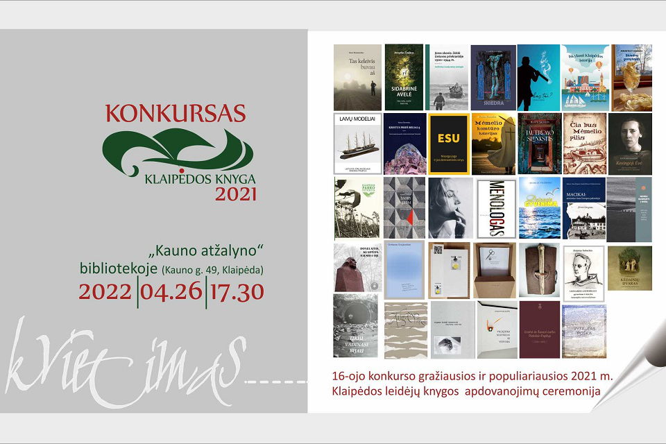 Baigiamasis konkurso „Klaipėdos knyga 2021“ apdovanojimų renginys