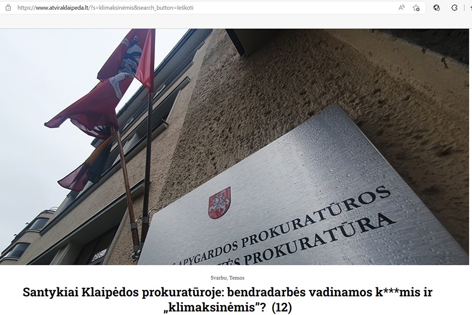 Visuomenės informavimo etikos komisijos sprendimas dėl pripažinimo padarius Lietuvos visuomenės informavimo etikos kodekso pažeidimus